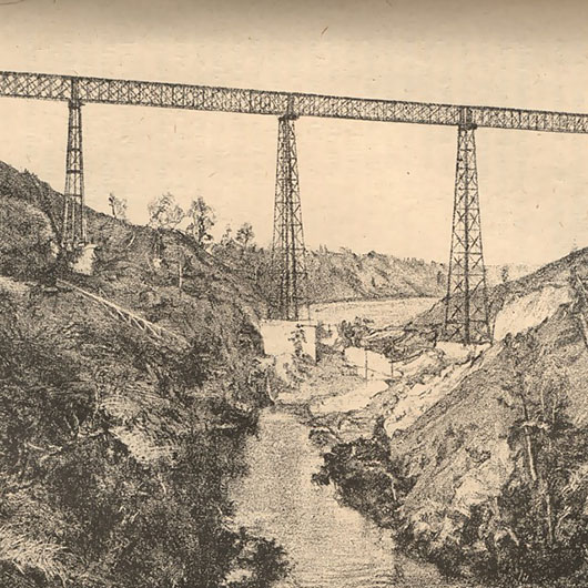 Viaducto de Malleco en Chile - Kunz 1890